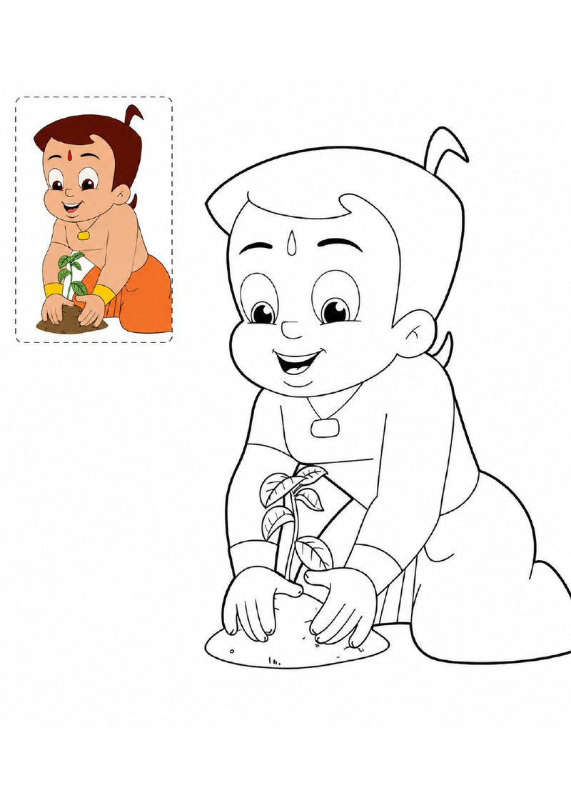 Chhota Bheem Printable Coloring Book - 56 A4 Pages