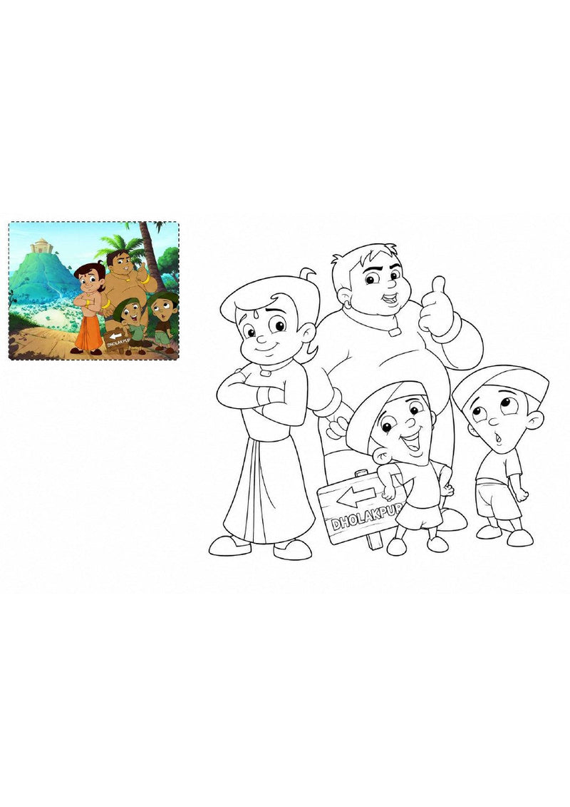 Chhota Bheem Printable Coloring Book - 56 A4 Pages