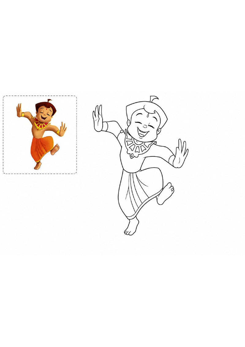 Chhota Bheem Printable Coloring Book - 56 A4 Pages
