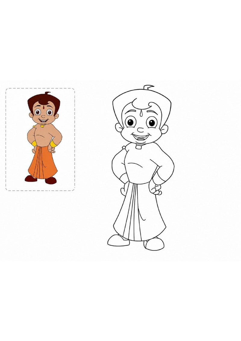 Chhota Bheem Printable Coloring Book - 56 A4 Pages