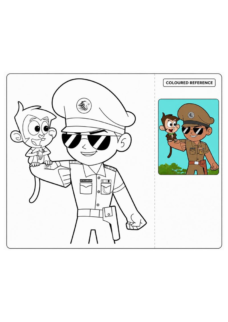 Little Singham Printable Coloring Book - 68 A4 Pages