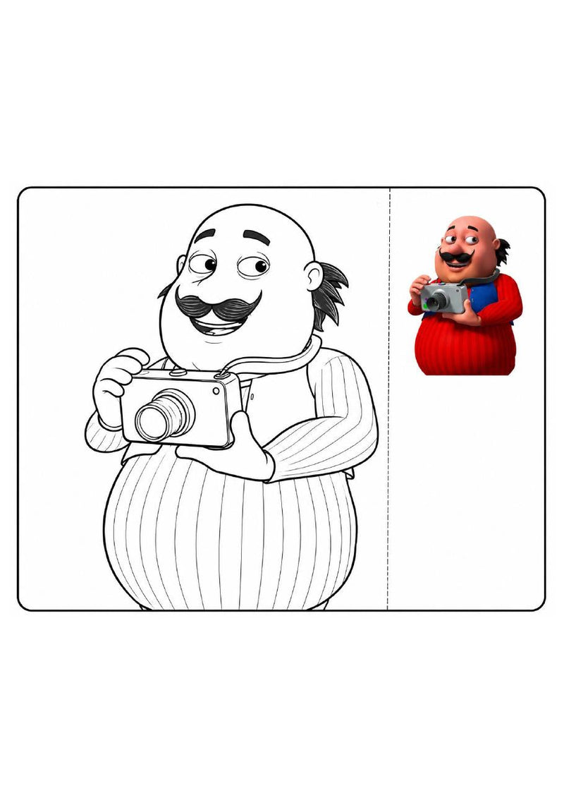 Motu Patlu Printable Coloring Book - 57 A4 Pages