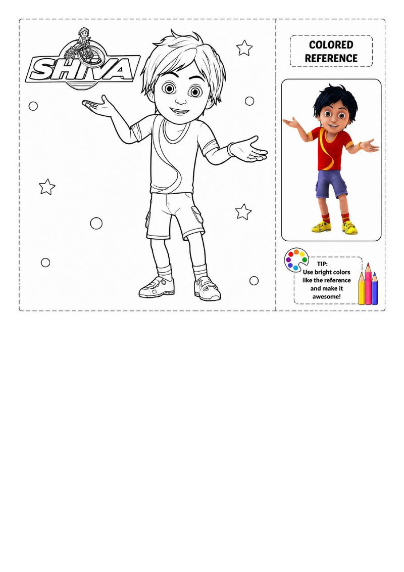 Shiva Printable Coloring Book - 63 A4 Pages