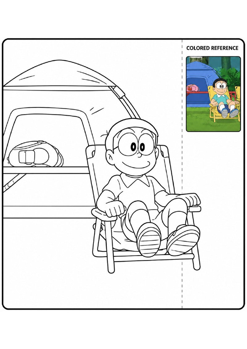 Doraemon Printable Coloring Book - 55 A4 Pages