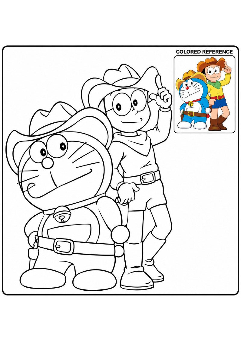 Doraemon Printable Coloring Book - 55 A4 Pages