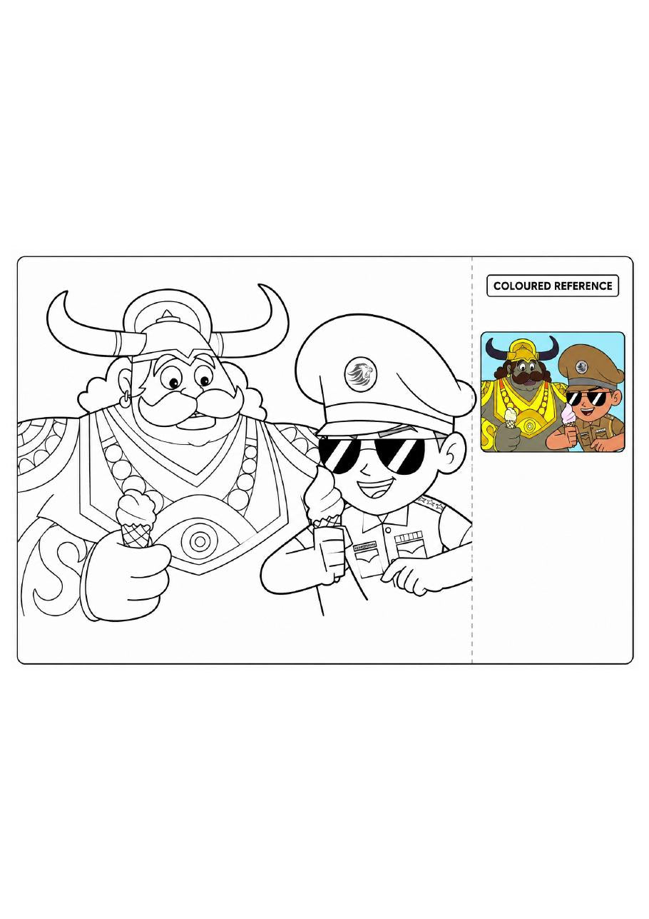Little Singham printable coloring page preview 5