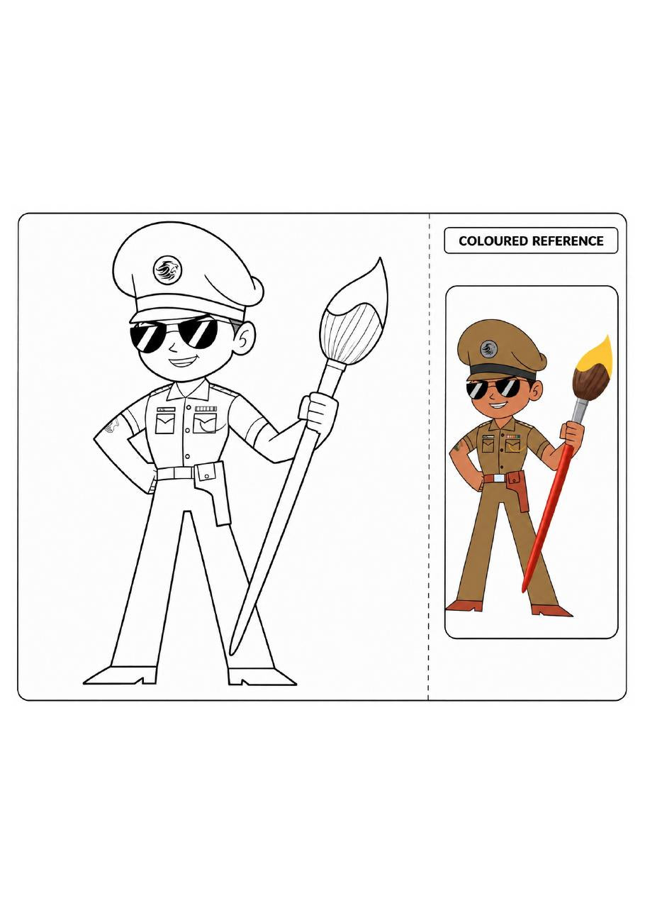 Little Singham printable coloring page preview 6