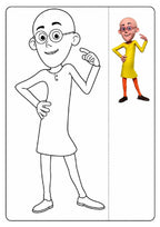 Motu Patlu Printable Coloring Book - 57 A4 Pages included in All Books Mega Bundle