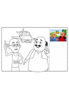 Motu Patlu printable coloring page preview 7