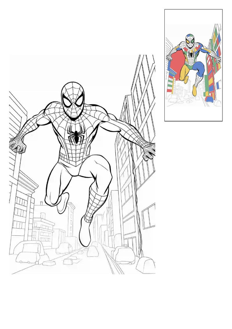 Spider-Man Printable Coloring Book - 89 A4 Pages